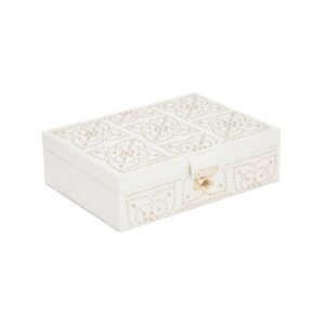 Marrakesh Flat Jewelry Box - Cream Wolf 1834