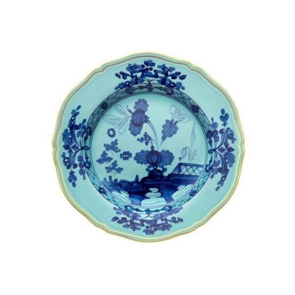 Oriente Ita.Iris Flat Dessert Plate Cm 21 In. 8 1/4 Antico Doccia Shape Ginori 1786