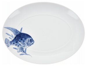 Platter, oval, Shape Cosmopolitan, Blue Treasures, Fish, L 32 cm Meissen