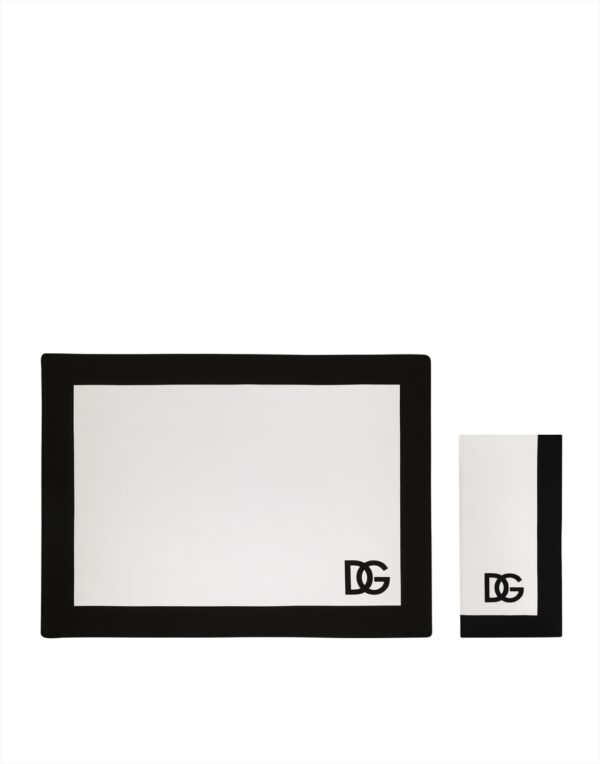 DG Logo Placemat + Napkin Set Placemat 53 x 38 Napkin 50 x 50 cm Dolce Gabbana