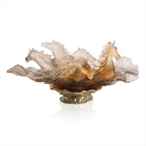 Cavalcade Glazed Brown Centerpiece 125Ex Daum