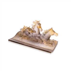 Cavalcade Glazed Brown Pencil Tray Daum