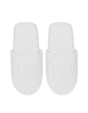CROSSWISE SLIPPERS - JACQUARD WHITE