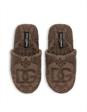 CROSSWISE SLIPPERS - JACQUARD BROWN